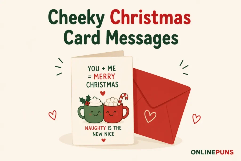 Cheeky Christmas Card Messages for Couples