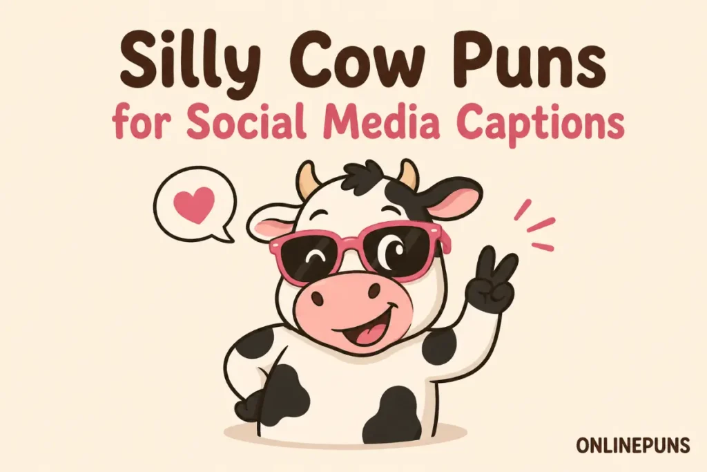 Silly Cow Puns for Social Media Captions