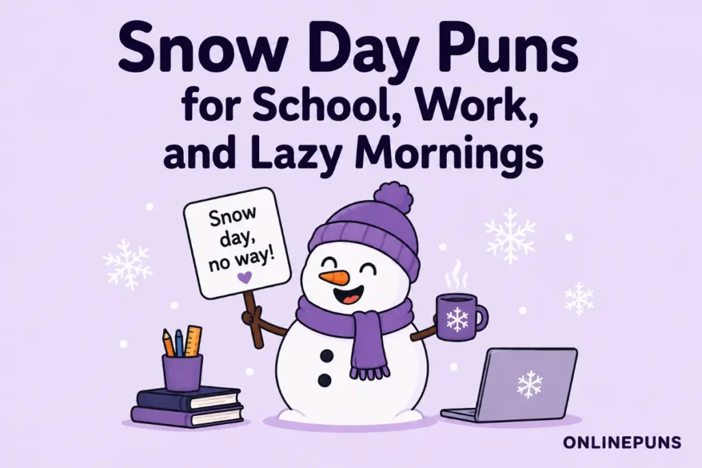 7. Snow Day Puns for School, Work, and Lazy Mornings