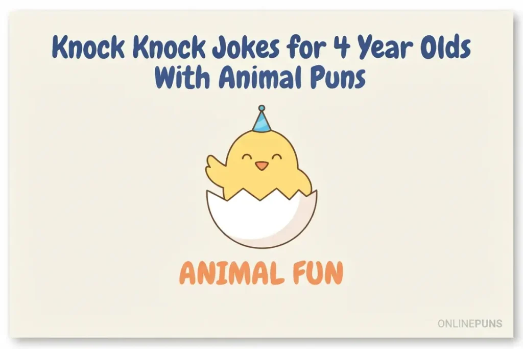 Knock Knock Jokes for 4 Year Olds With Animal Puns