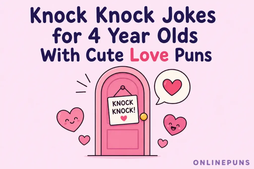 Knock Knock Jokes for 4 Year Olds With Cute Love Puns