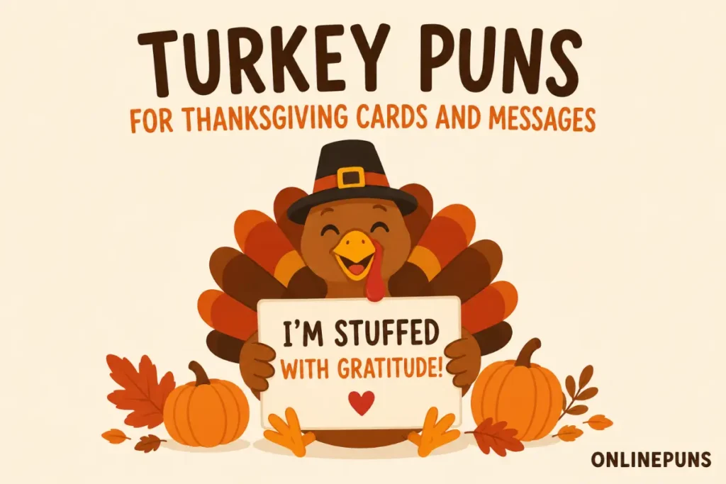 Turkey Puns for Thanksgiving Cards and Messages